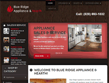 Tablet Screenshot of blueridgeappliances.com